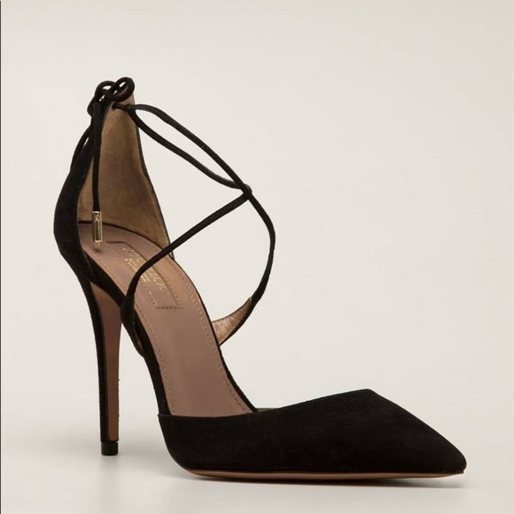 AQUAZZURA Mathilde pump (lace up) size EU 37.5 (=US 6.5/7) ASO on Meghan Markle